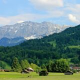 landscape photography of green mountain